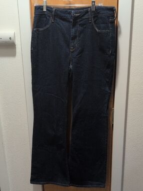 Old Navy Women's Dark Blue Flare-Leg Jeans